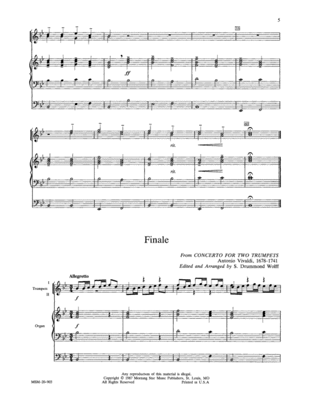 Allegro and Finale (Downloadable)