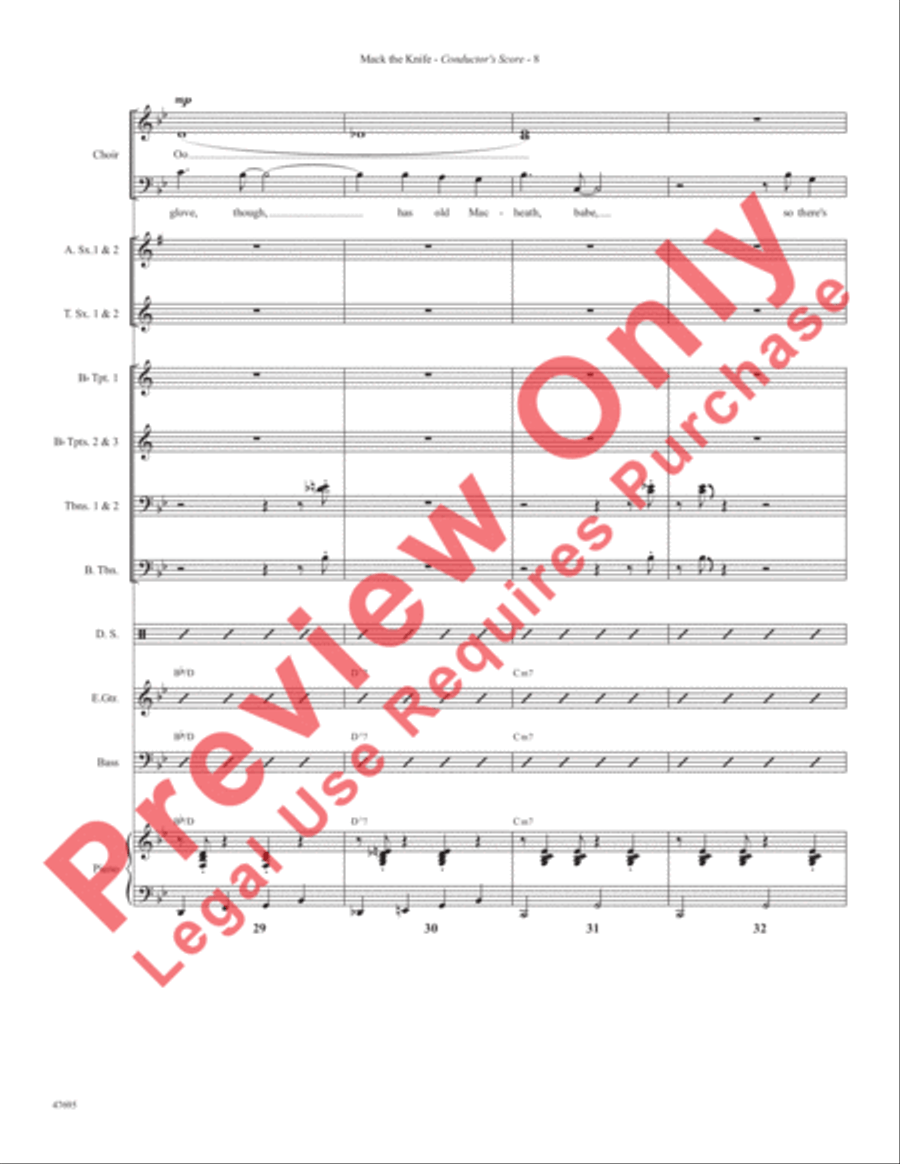 Mack the Knife Choir scores gallery preview page 10