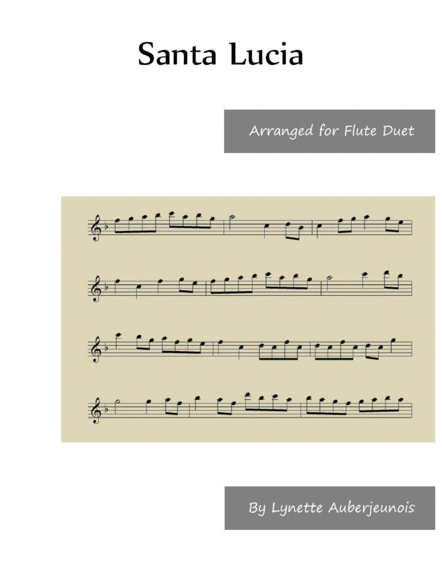 Santa Lucia - Flute Duet image number null