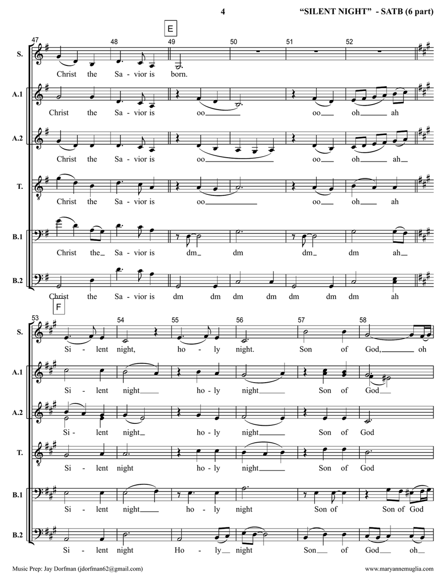 Silent Night Silent Night Divisi scores gallery preview page 4