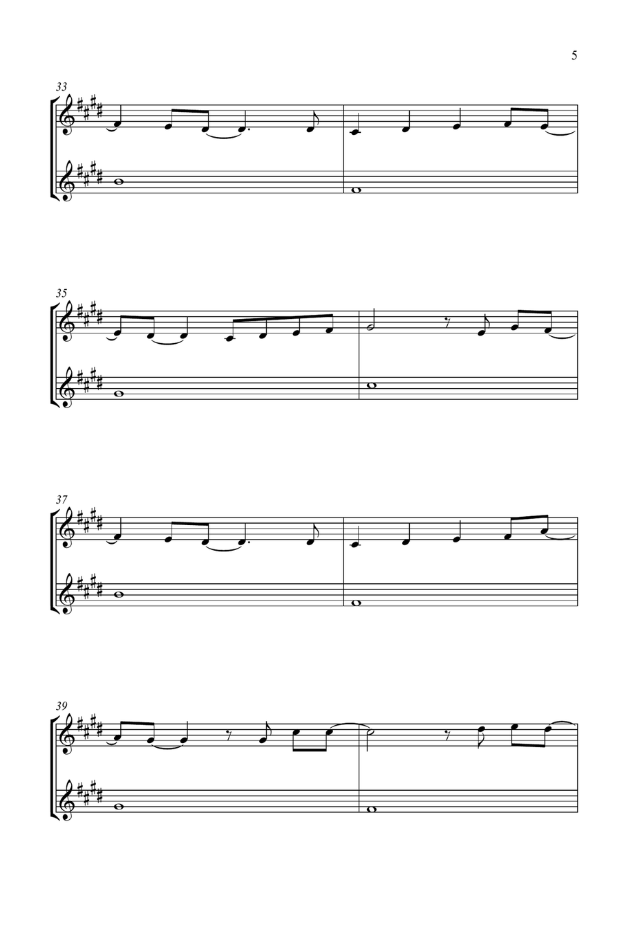 Mary, Did You Know? Clarinet Duet scores gallery preview page 5