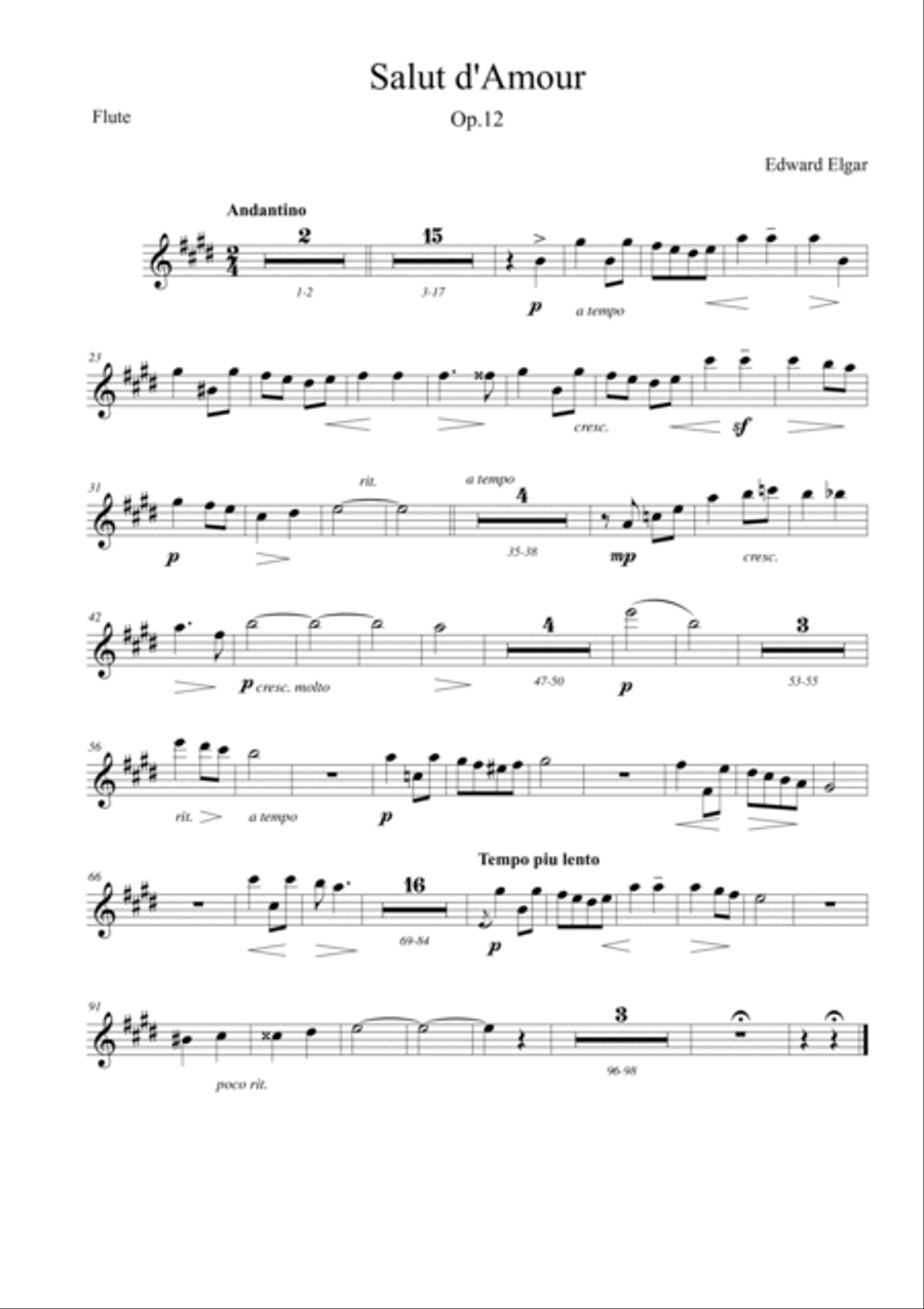 Salut d'amour Orchestra scores gallery preview page 6
