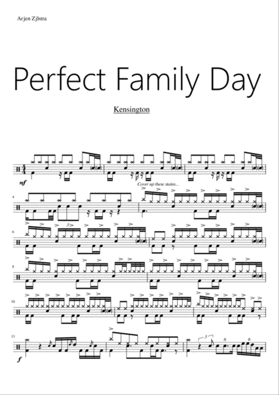 Perfect Family Day Perfect Family Day Drum Set scores gallery preview page 1