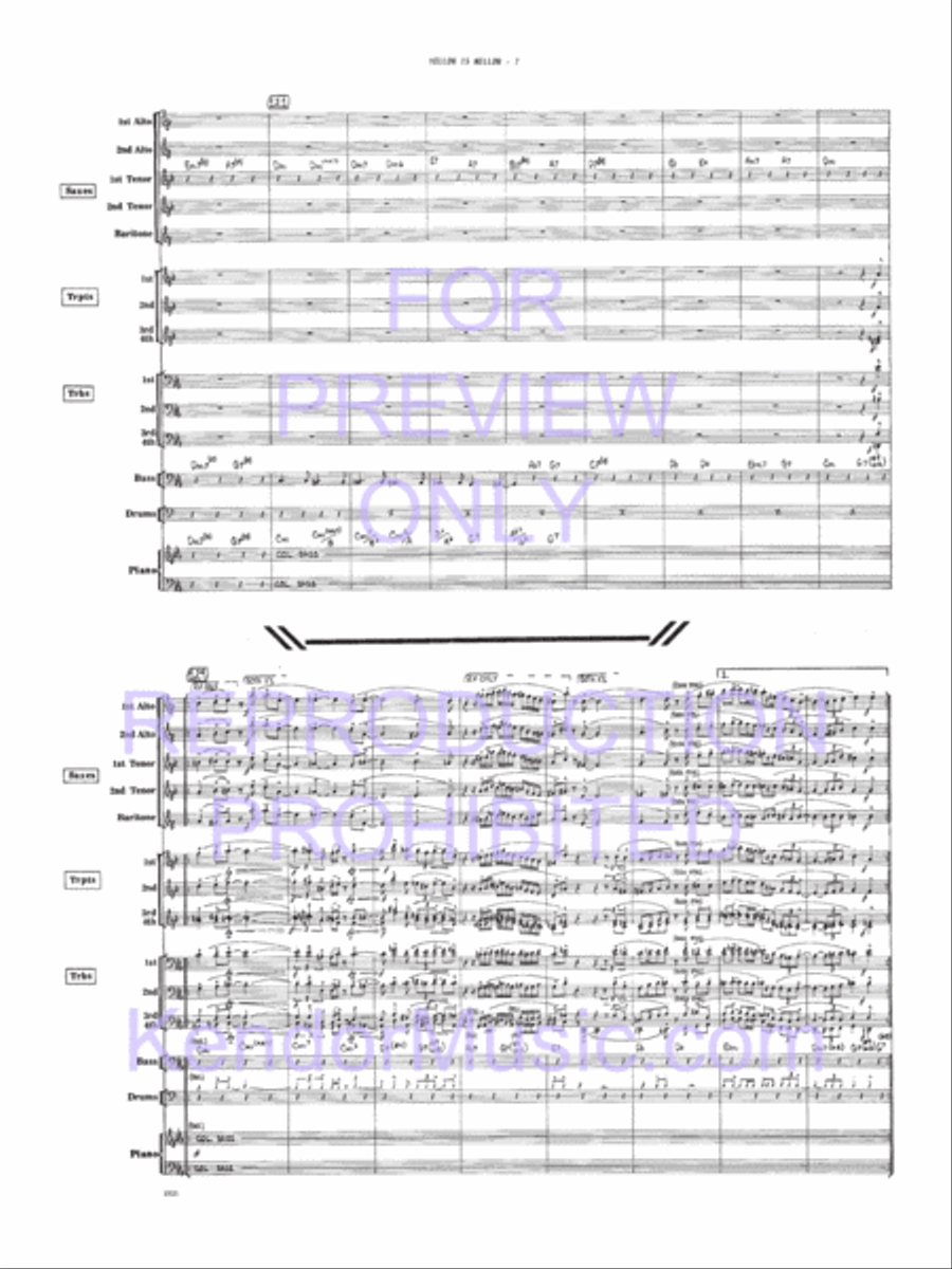 Yellow Is Mellow Jazz Ensemble scores gallery preview page 8