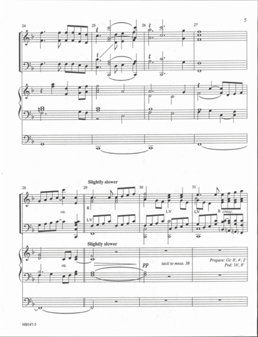 O Love That Will Not Let Me Go - full score Handbell Choir scores gallery preview page 5