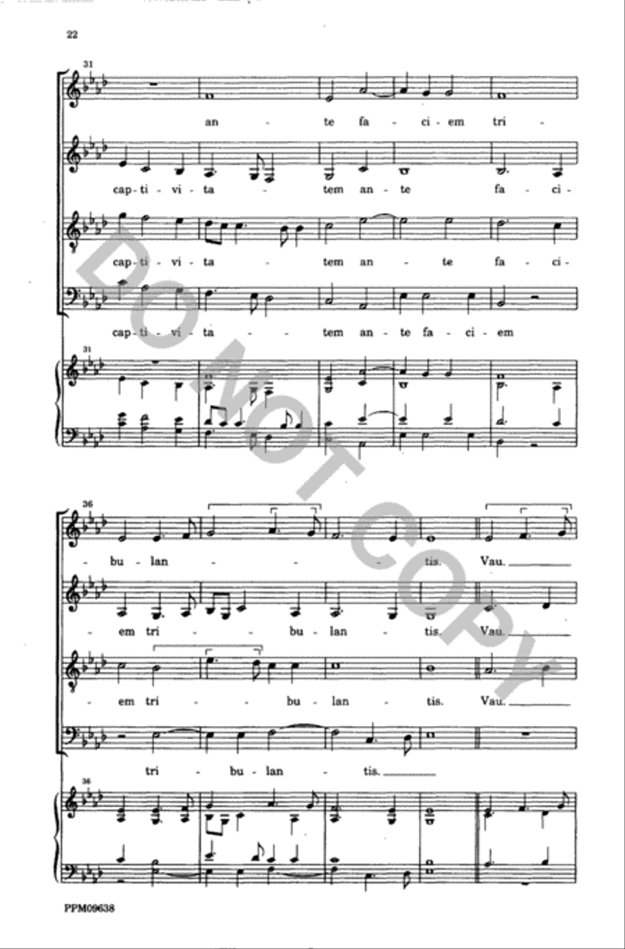 Lamentations of the Prophet Jeremiah 4-Part scores gallery preview page 23