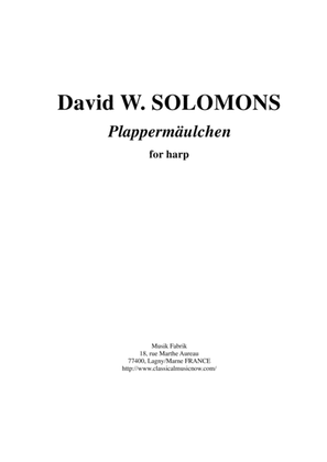David Warin Solomons: Plappermäulchen for pedal harp