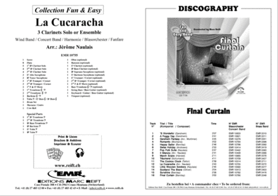 La Cucaracha Concert Band scores gallery preview page 2