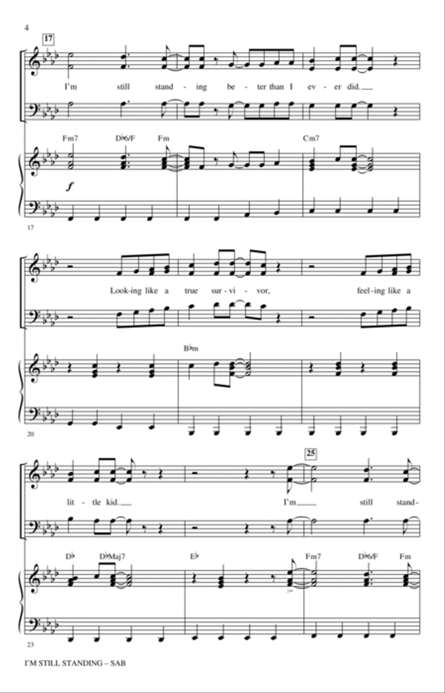 I'm Still Standing (arr. Pete Schmutte) 3-Part scores gallery preview page 3