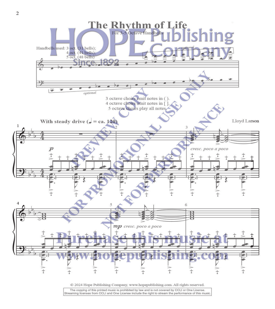 The Rhythm of Life 5-Octaves scores gallery preview page 2
