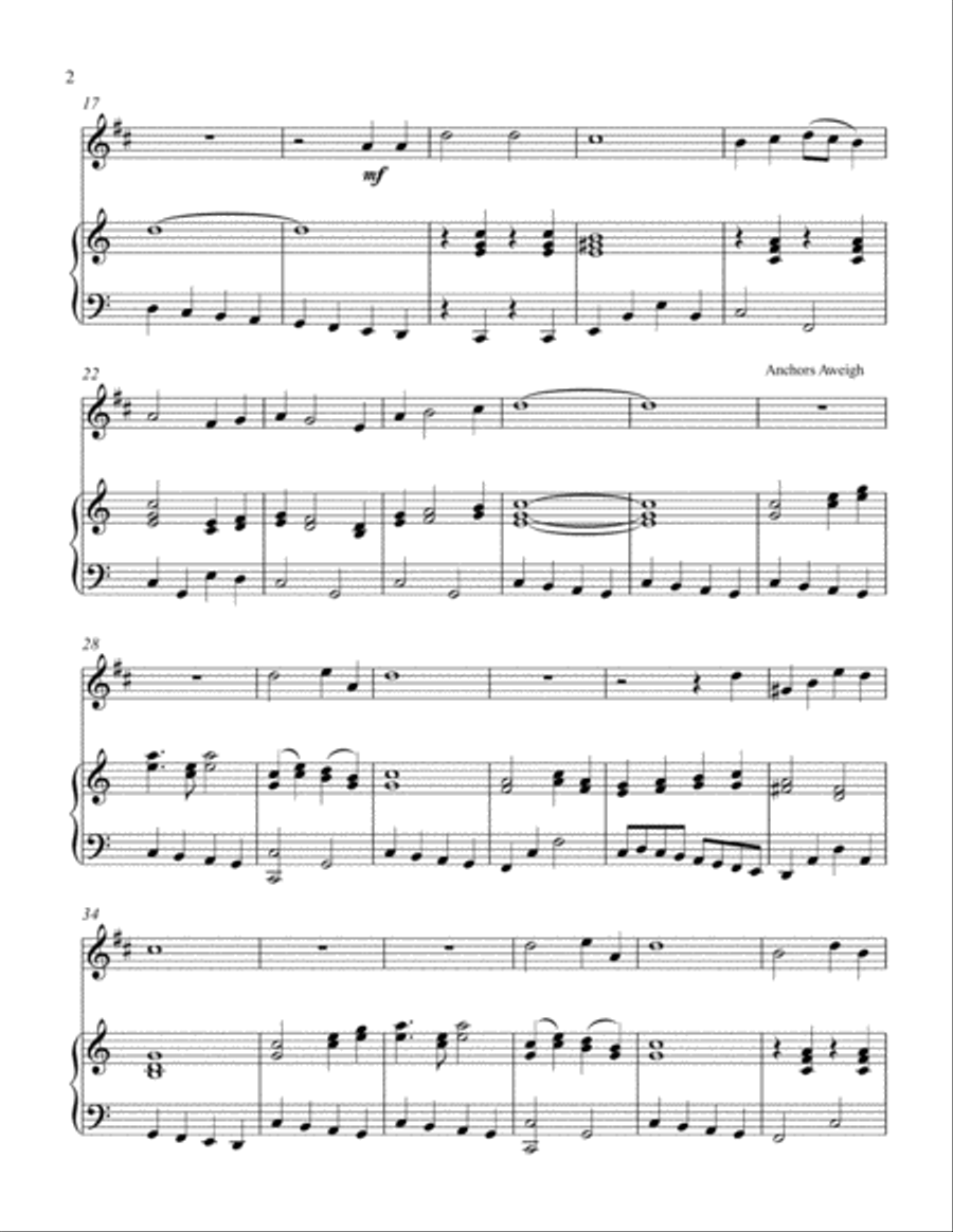 Salute To The Troops (treble Bb instrument solo) Piano scores gallery preview page 3