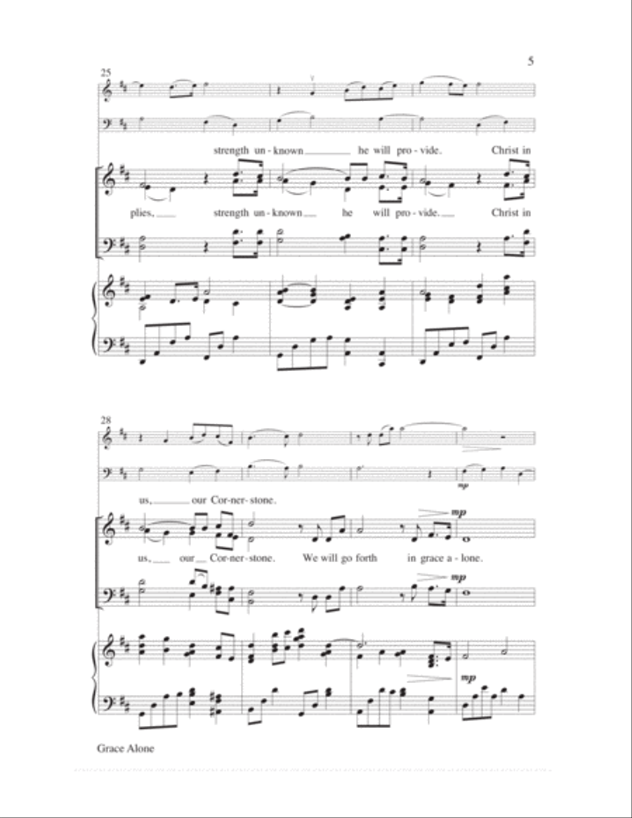 Grace Alone 4-Part scores gallery preview page 5