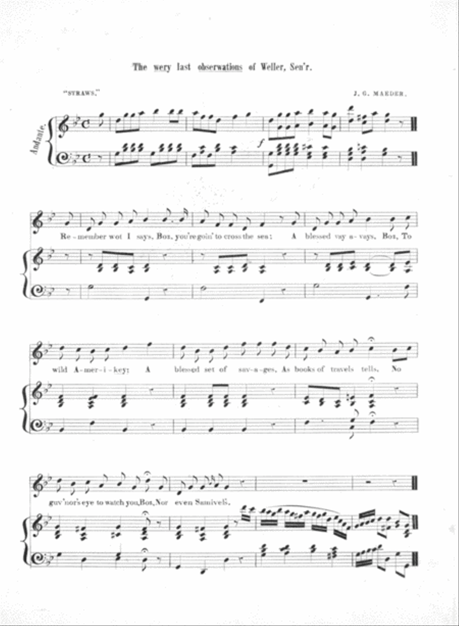 The Wery Last Obserwations of Weller, Senior to BOZ, on His Departure From London Voice scores gallery preview page 2