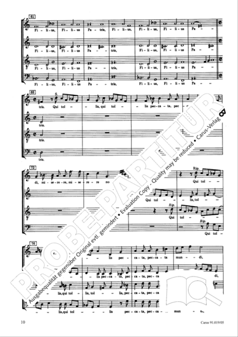 Non sine quare 4-Part scores gallery preview page 10