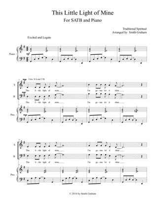 This Little Light of Mine - SATB and piano