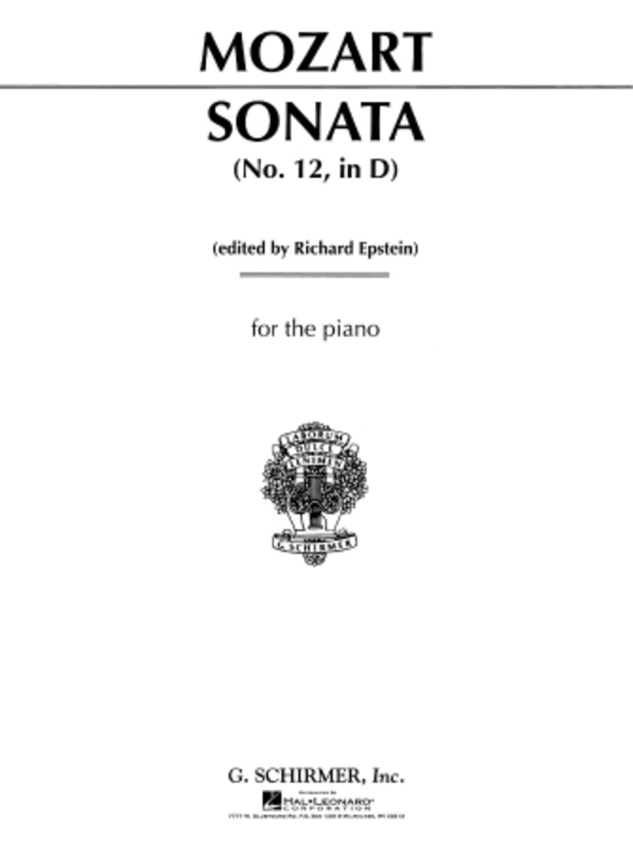 Sonata No. 12 in D Major K311 Piano Solo scores gallery preview page 1