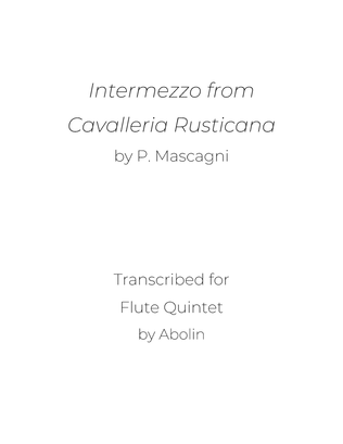 Book cover for Mascagni: Intermezzo from Cavalleria Rusticana - Flute Choir (Flute Quintet)