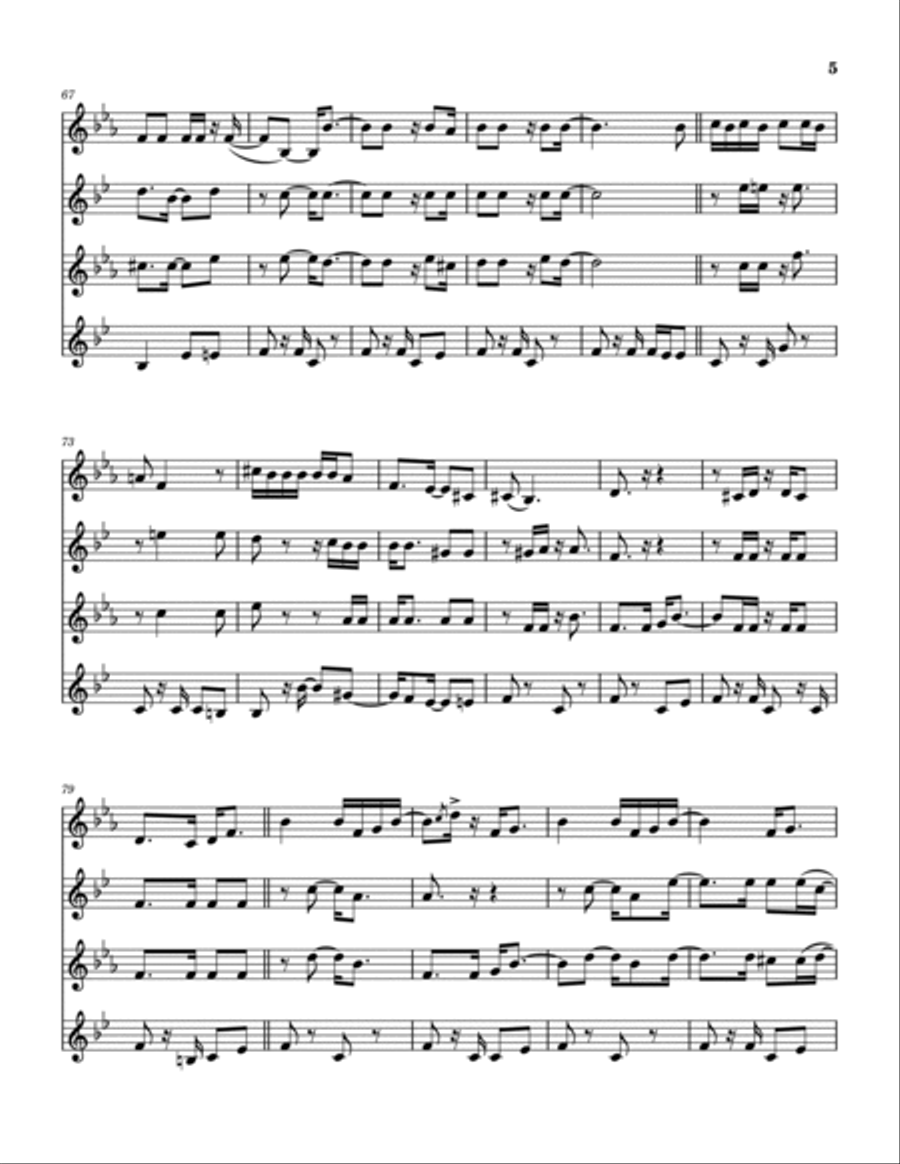 Workin' Man Blues Workin' Man Blues Saxophone Quartet scores gallery preview page 6