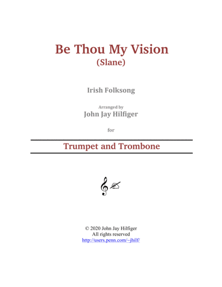 Be Thou My Vision for Trumpet and Trombone image number null