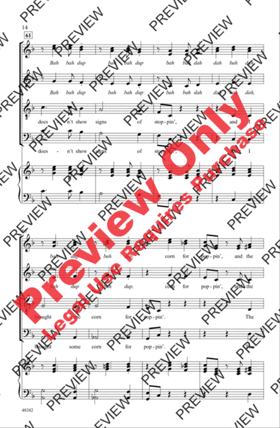Let It Snow! Let It Snow! Let It Snow! 4-Part scores gallery preview page 14