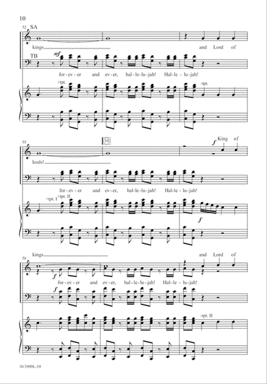 Hallelujah Chorus 4-Part scores gallery preview page 11