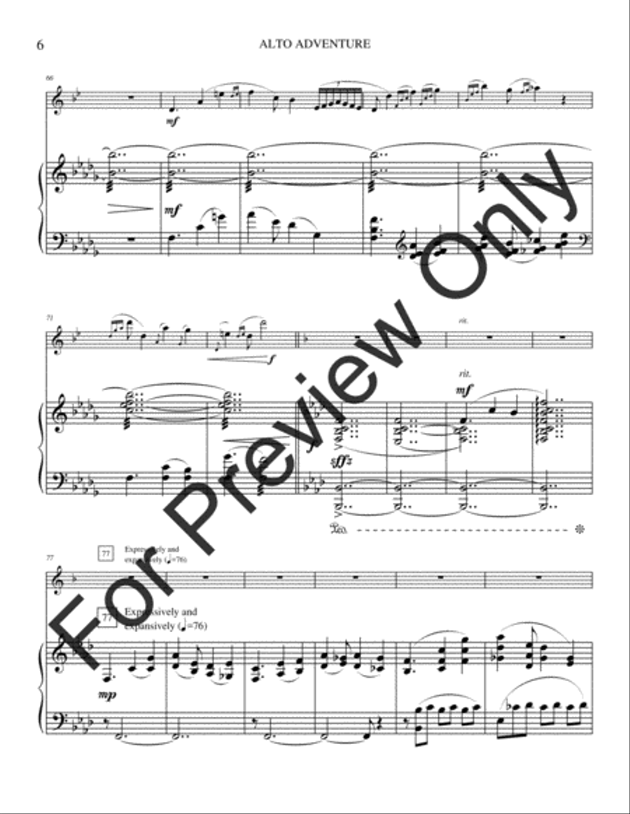 Alto Adventure Alto Saxophone scores gallery preview page 9