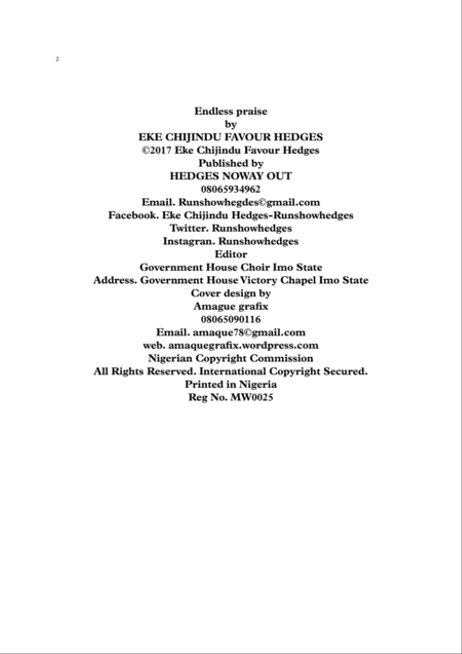 ENDLESS PRAISE MUSIC BOOK FULL MUSIC SCORE WITH ORGAN score 4-Part scores gallery preview page 2