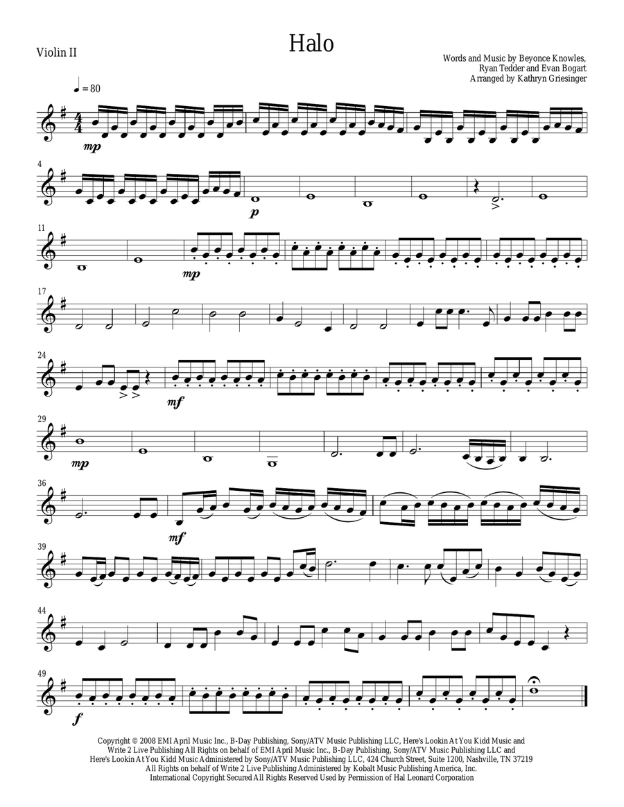 Halo String Quartet scores gallery preview page 3