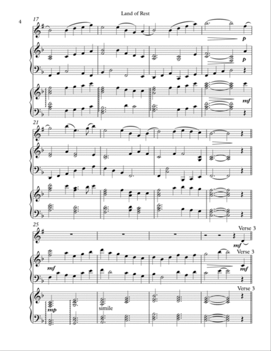 Land of Rest, Trio for Bb Trumpet, Harp, Piano image number null