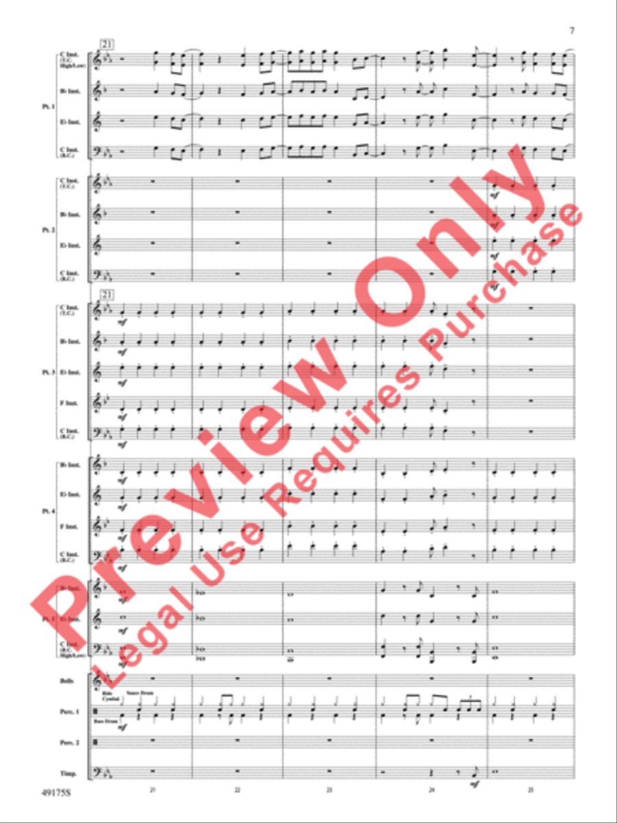You'll Be Back Concert Band scores gallery preview page 8