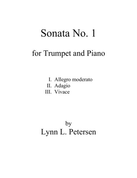 Sonata No. 1 for Trumpet and Piano