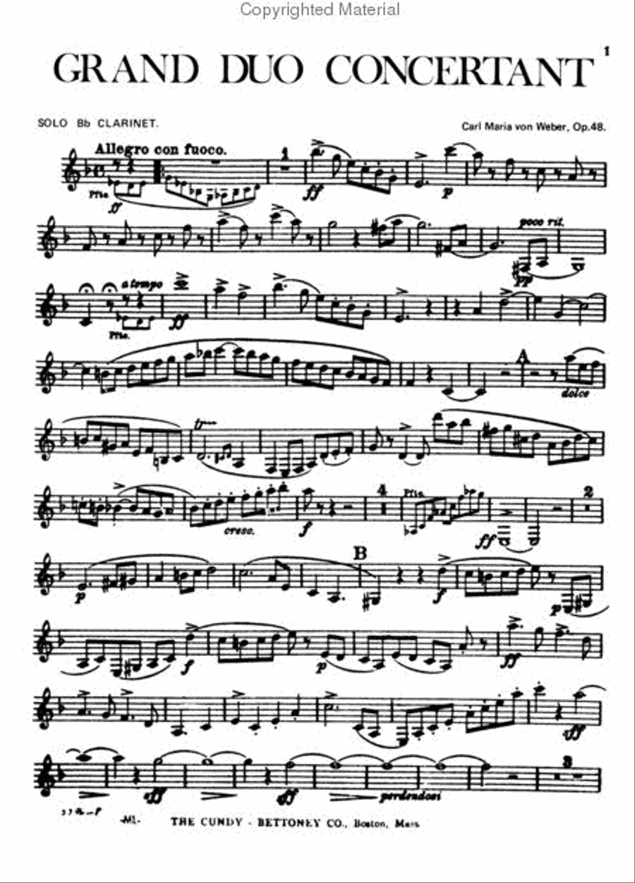 Grand Duo Concertant B-Flat Clarinet scores gallery preview page 2
