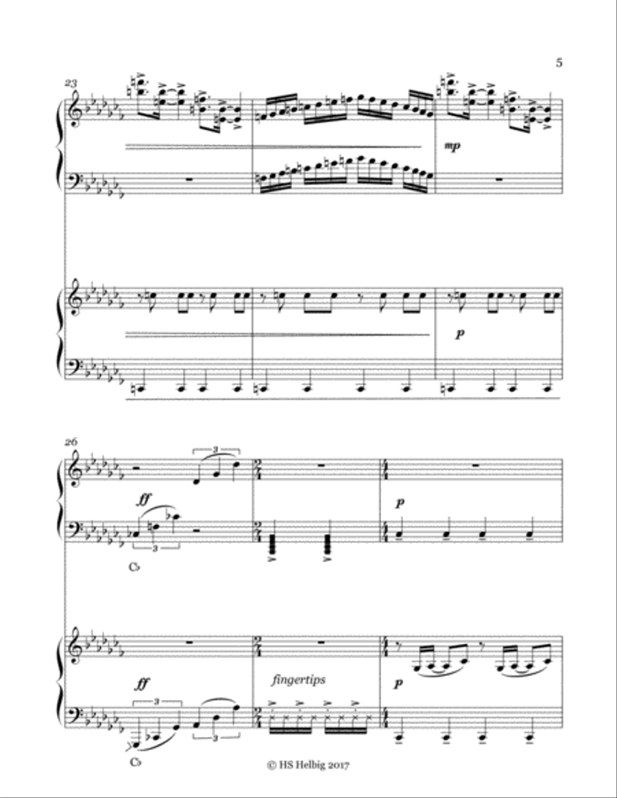 A Quiet Man- Pedal Harp Duet Pedal Harp scores gallery preview page 5