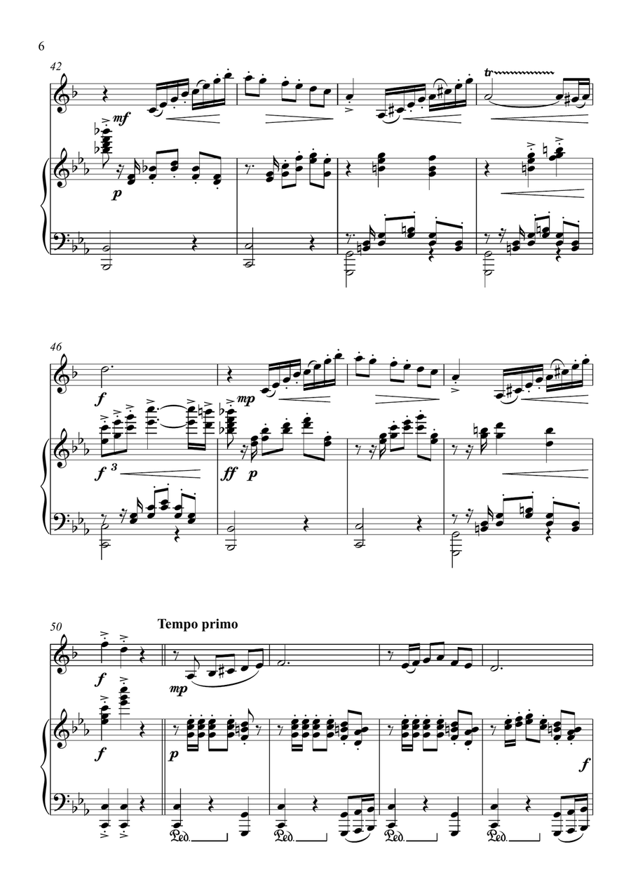 Tango Polonaise for any Bb Soloist and Piano Piano scores gallery preview page 6