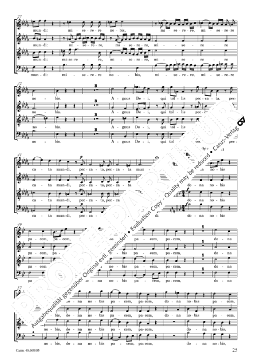 Missa Sancti Bernardi von Offida in B 4-Part scores gallery preview page 26