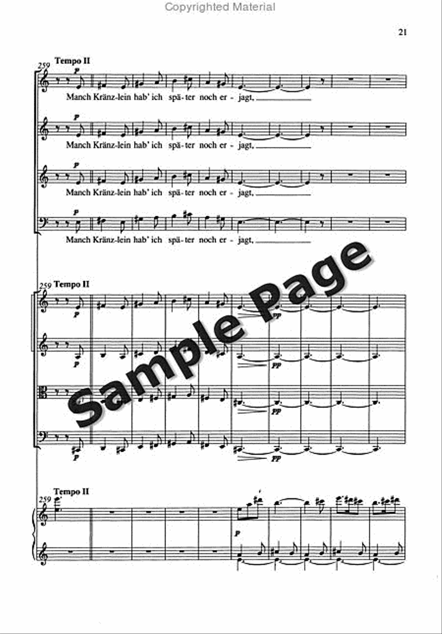 Gloriola Satb/strings/pf Score 4-Part scores gallery preview page 22