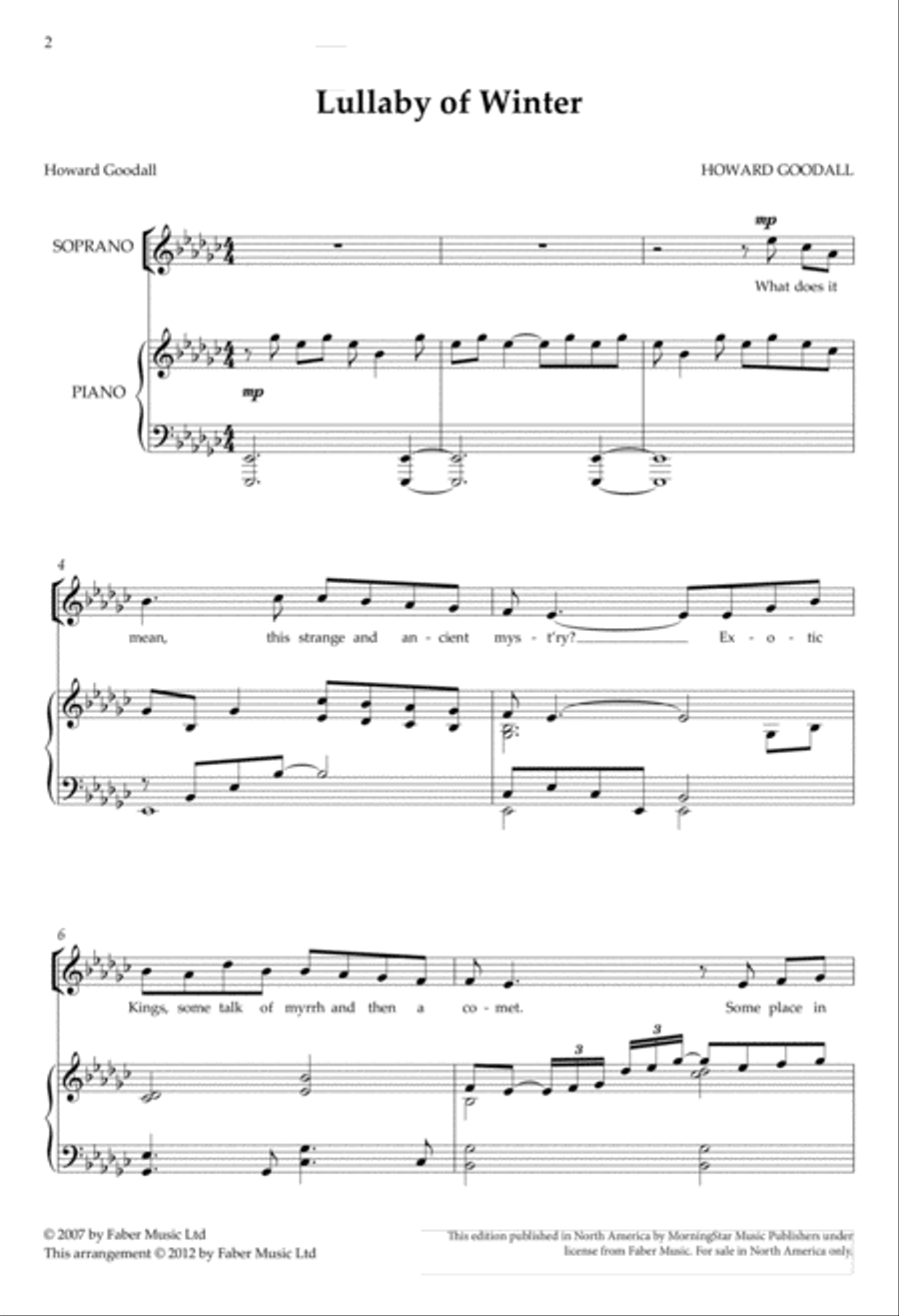 Lullaby Of Winter Lullaby Of Winter 4-Part scores gallery preview page 2