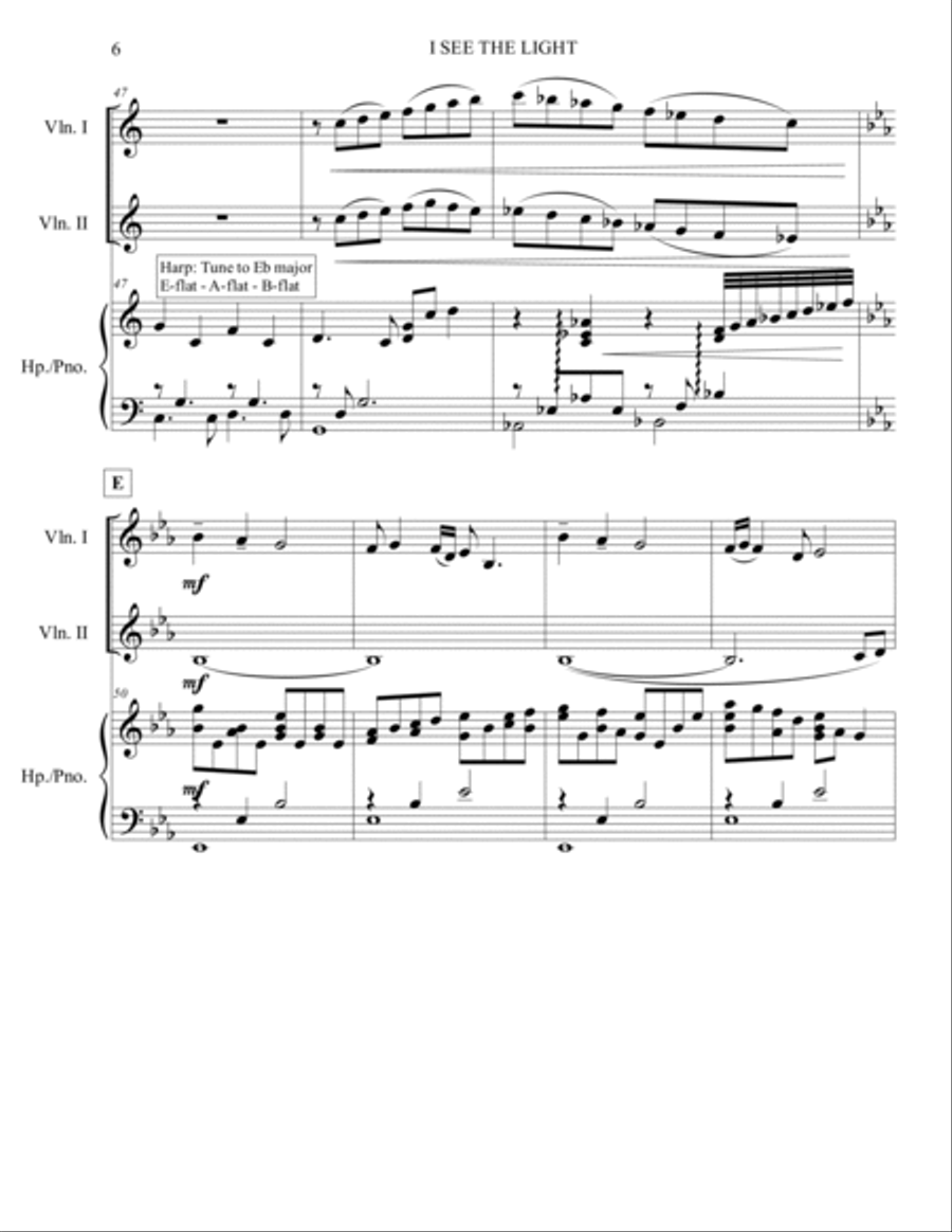 I See The Light Harp scores gallery preview page 6