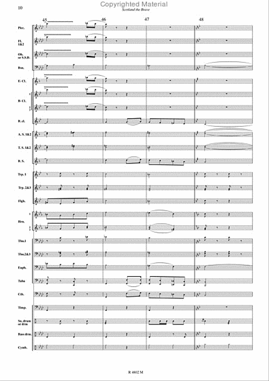 Scotland The Brave Concert Band scores gallery preview page 11