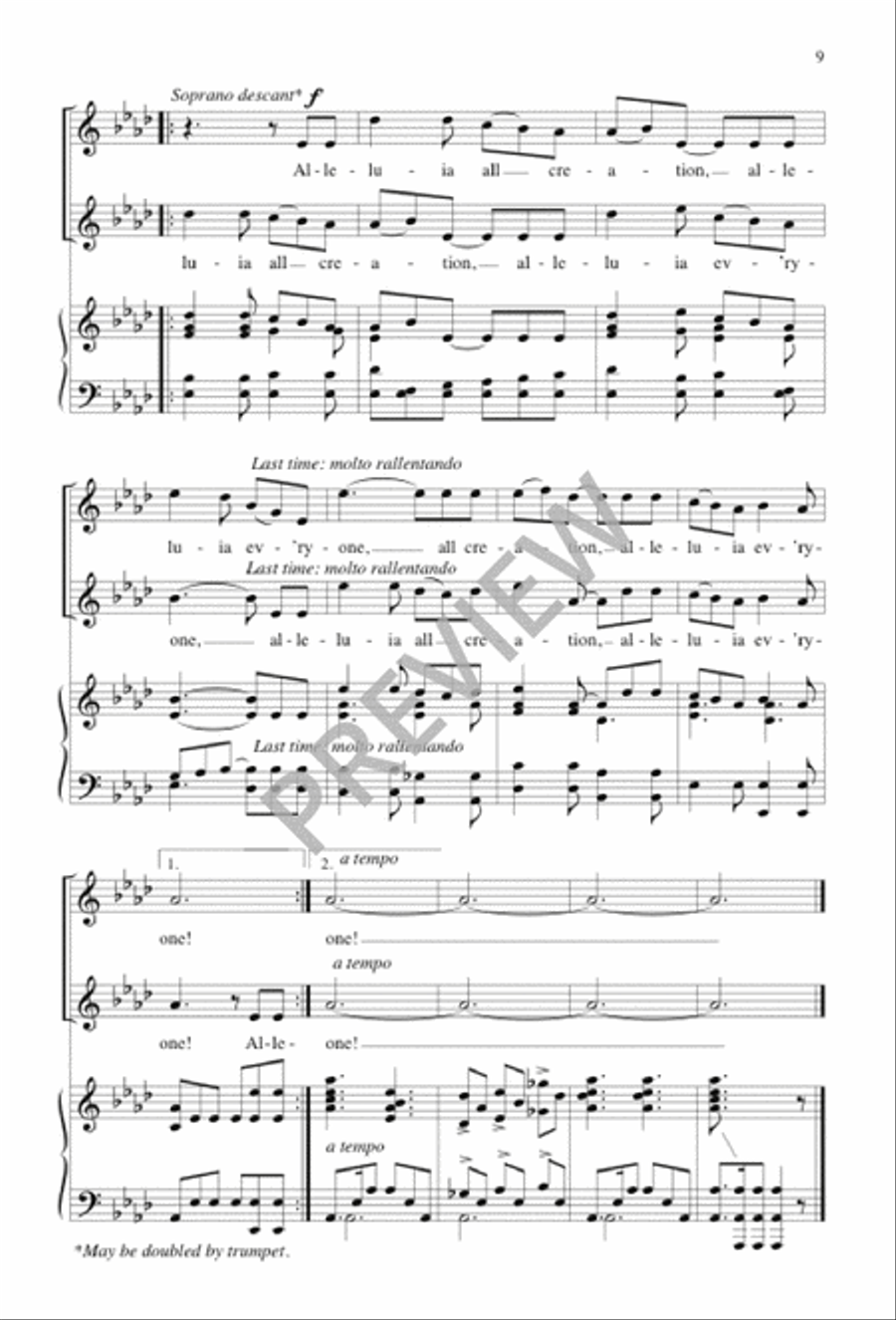 Sing a Happy Alleluia 3-Part scores gallery preview page 10