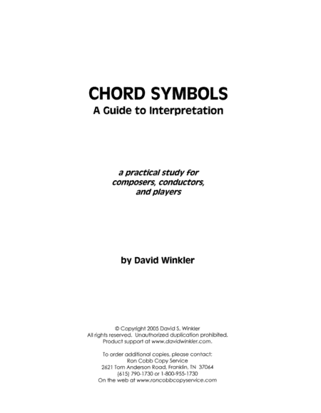 Chord Symbols: A Guide to Interpretation