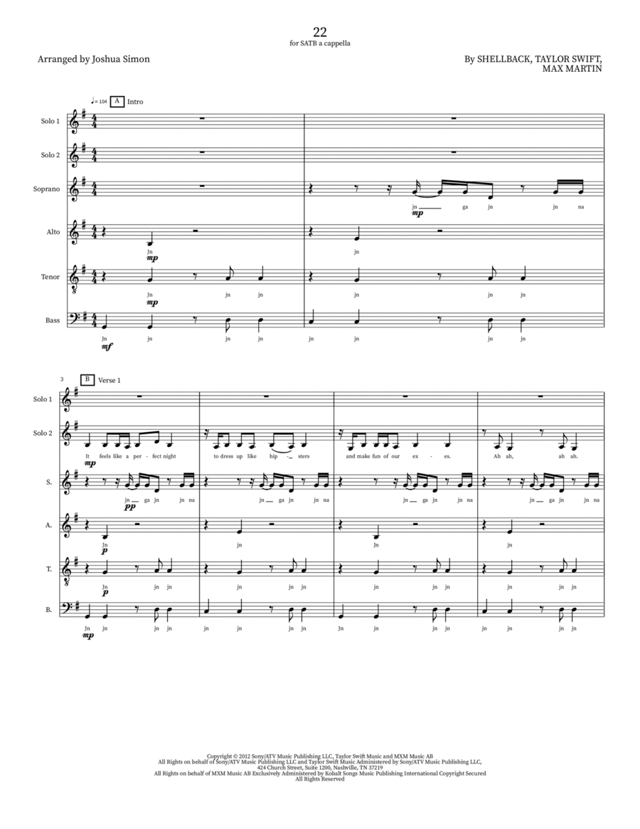 22 22 Choir scores gallery preview page 1