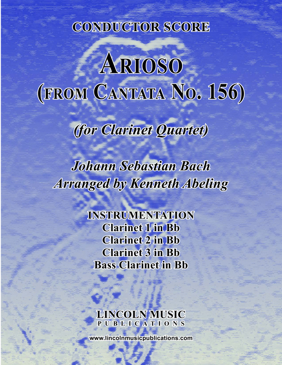 Arioso - from Cantata No. 156 (for Clarinet Quartet) Clarinet Quartet scores gallery preview page 1