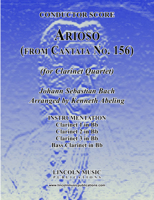Book cover for Arioso - from Cantata No. 156 (for Clarinet Quartet)