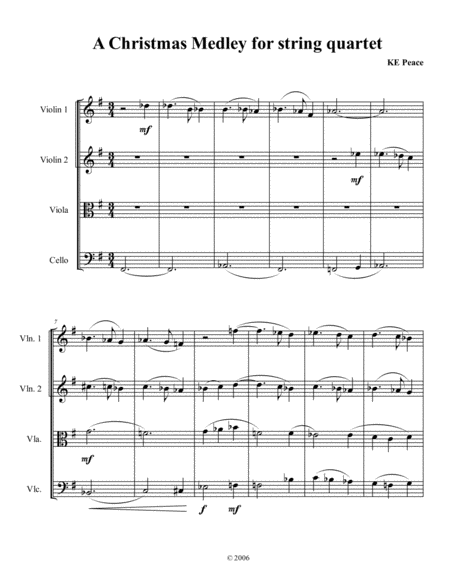 A Christmas Medley for String Quartet image number null