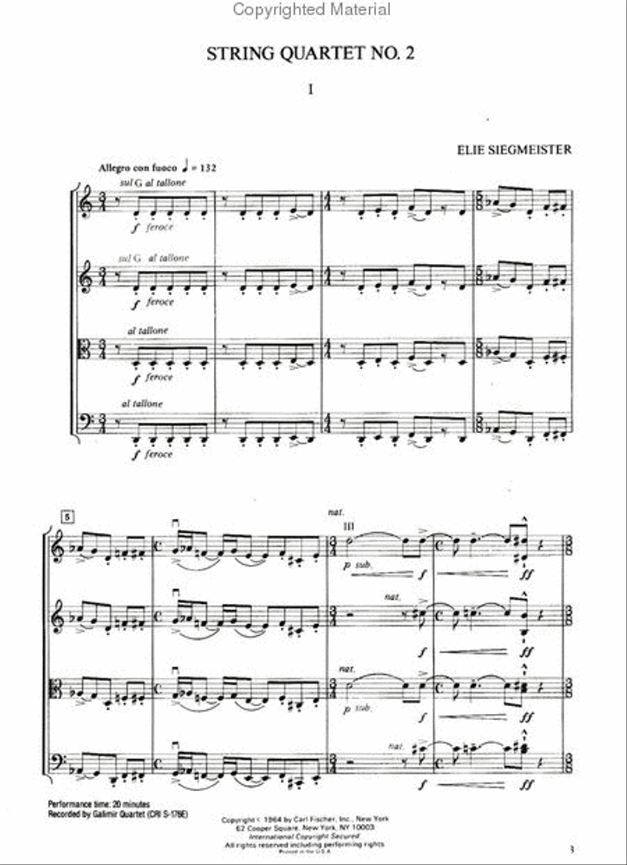 String Quartet No. 2 String Quartet scores gallery preview page 2