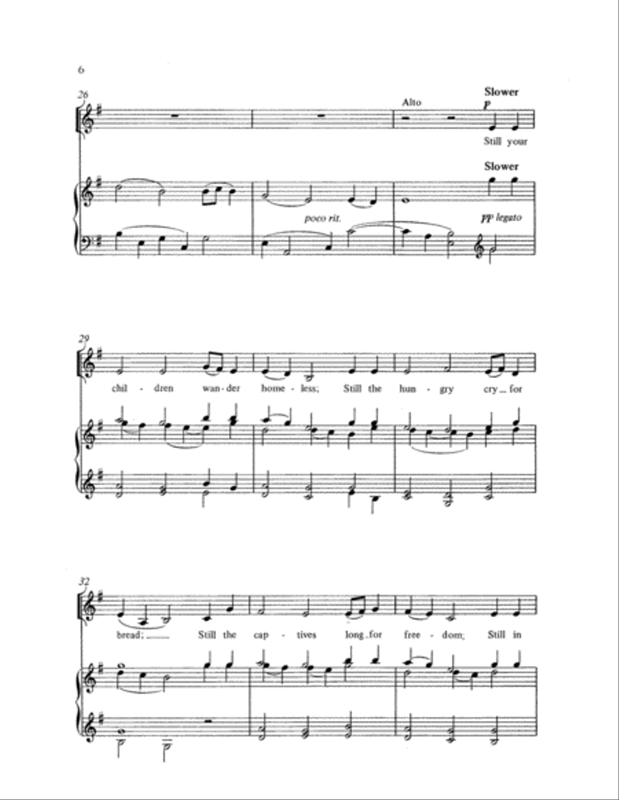 Lord, Whose Love in Humble Service 4-Part scores gallery preview page 5