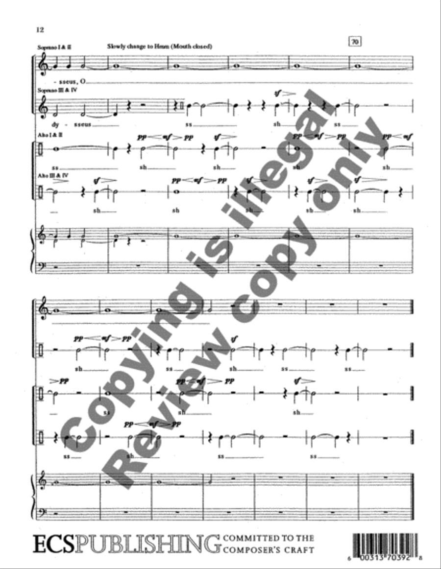 Odysseus and the Sirens Women's Choir scores gallery preview page 9