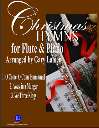 Book cover for CHRISTMAS HYMNS for Flute and Piano (Includes Score & Parts)
