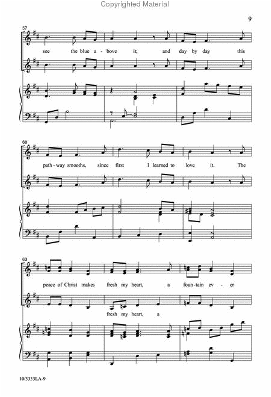 How Can I Keep From Singing? SSA scores gallery preview page 8